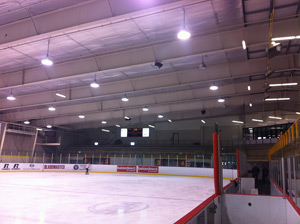 Before and After photos from inside the Gryphon Centre’s Gold Arena