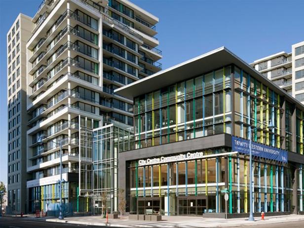 Photo of the Richmond City Centre Community Centre (C4) and Trinity Western University (TWU) of Quintet Phase II  project for City of Richmond/TWU