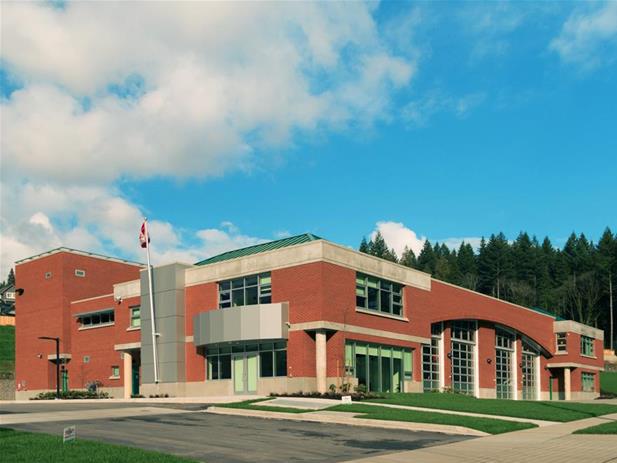 Photo of the Burke Mountain Fire Hall project for City of Coquitlam
