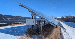 Close shot of solar panels in Whitehorse